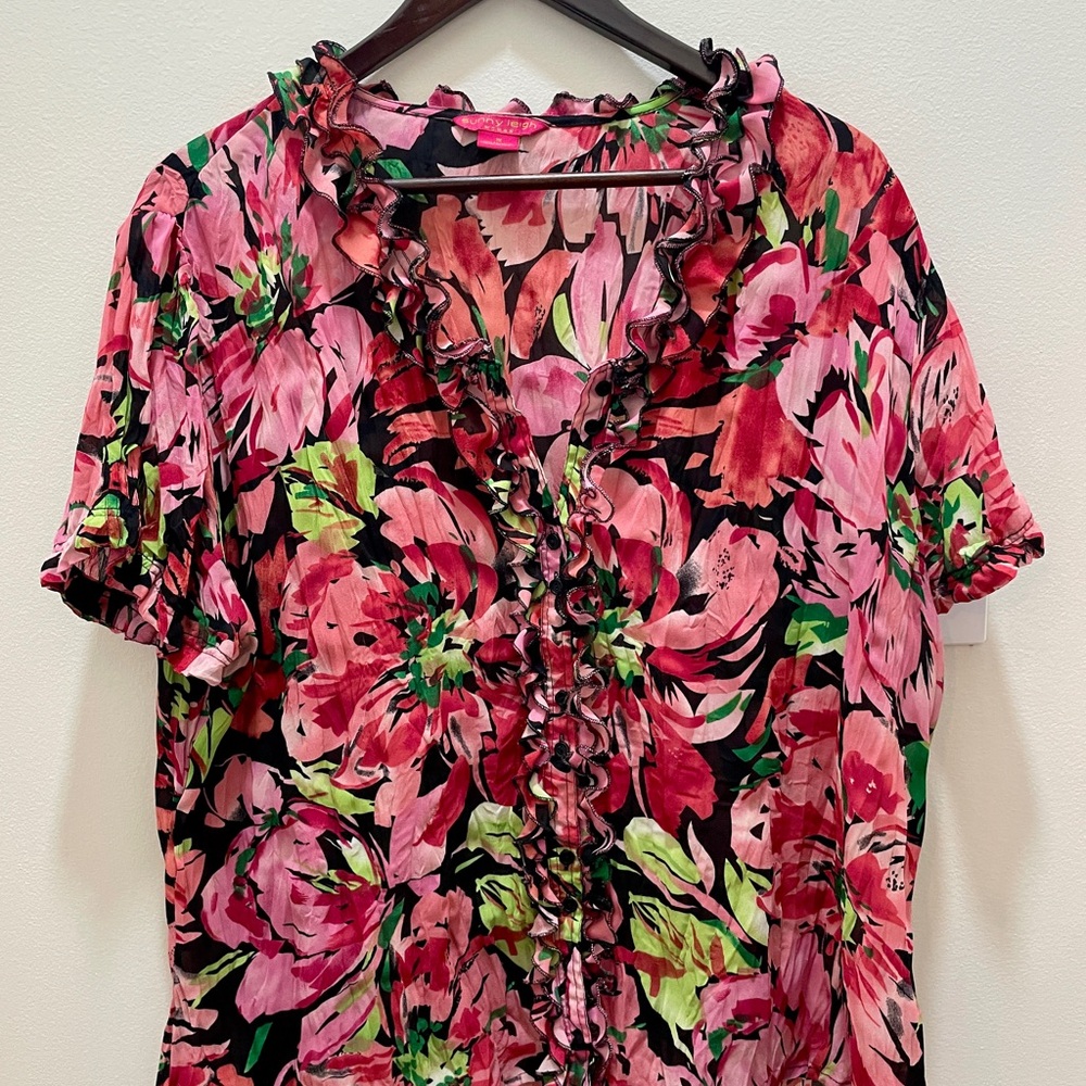 Floral Ruffle Blouse